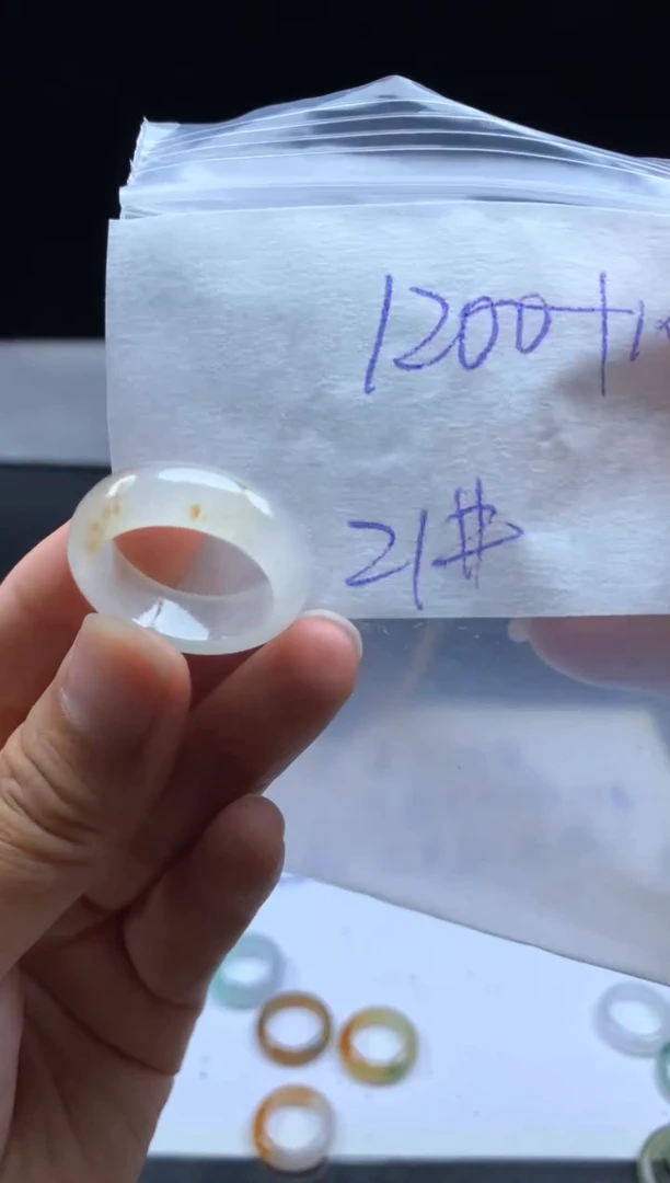 未镶嵌定制翡翠毛货需精细抛光戒圈21#