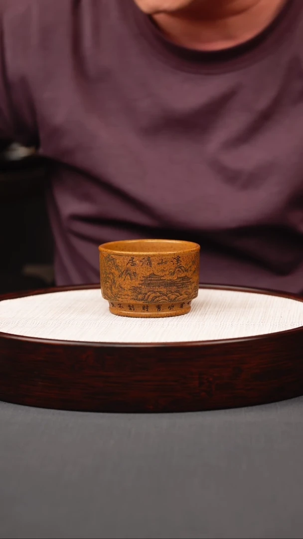 茶壶紫砂龙骨金砂柴烧主人杯