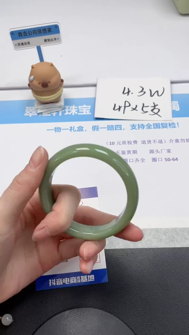 【闪购商品】石英质玉手镯未镶嵌V179-57.5