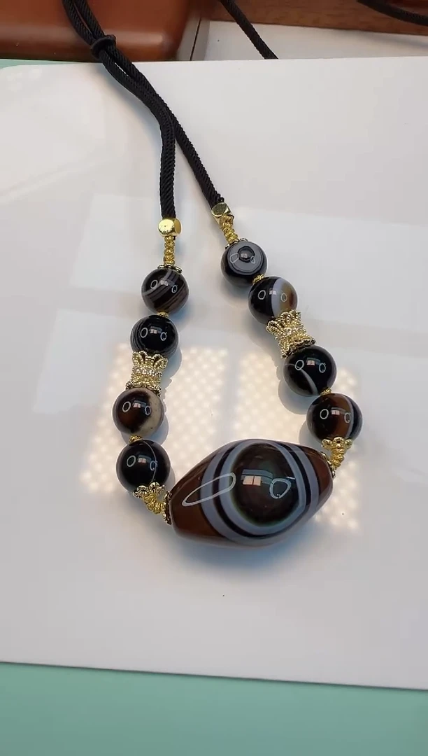 玛瑙/玉髓（覆膜）项链未镶嵌Y21297（拍一发一）多样性发货