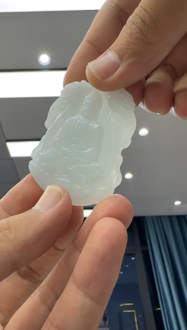 颈饰未镶嵌翡翠天然翡翠A货孤品一件