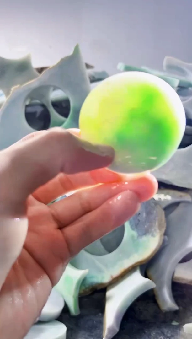 裸石翡翠缅甸翡翠A货文18