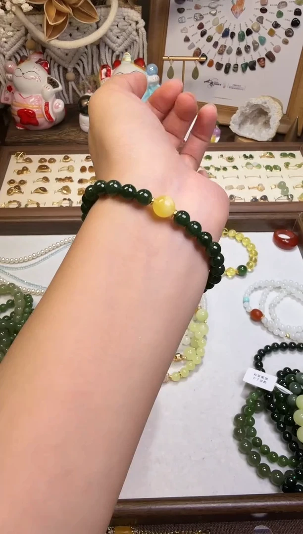 未镶嵌和田玉挂件手链