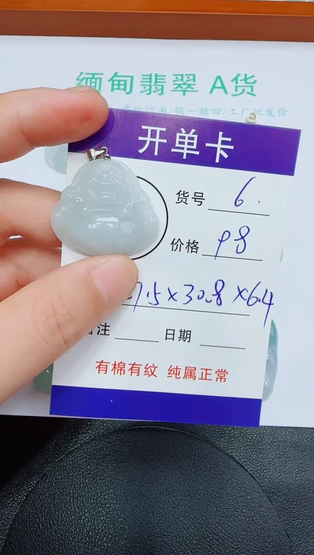 翡翠未镶嵌吊坠(赠链)6