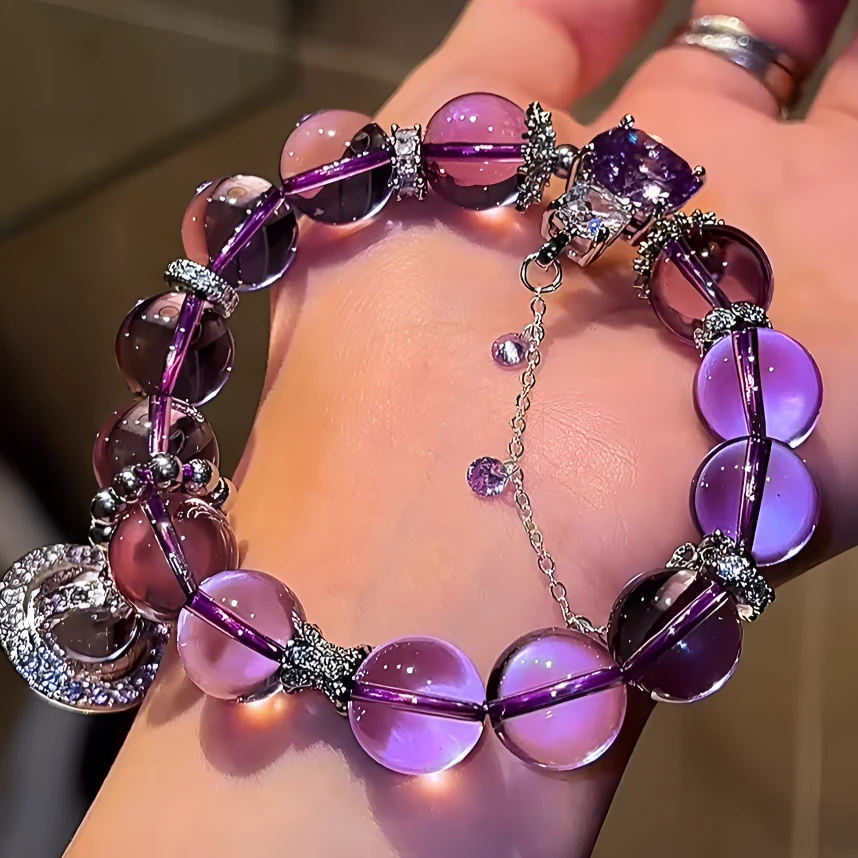 水晶直播水晶天然100%真品直播紫水晶黄水晶超7水晶绿幽灵粉水晶