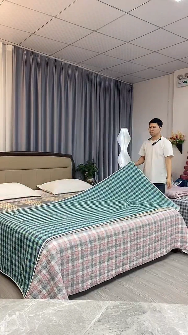 棉100cm*260cm 绿影田格