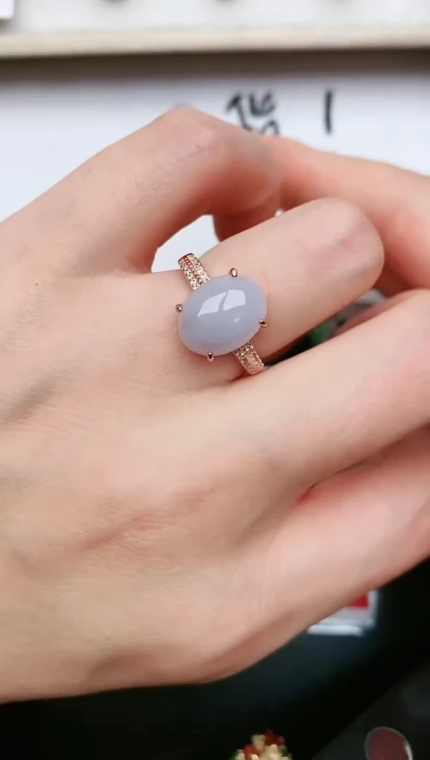 翡翠戒指银S925镶嵌....