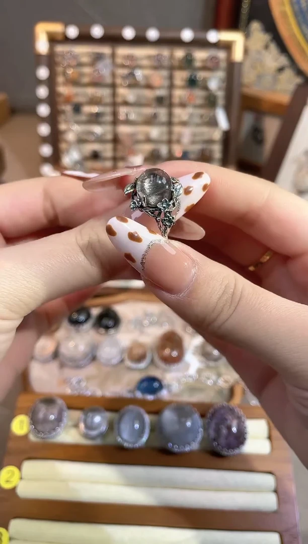 【闪购商品】水晶戒指银S925镶嵌戒指