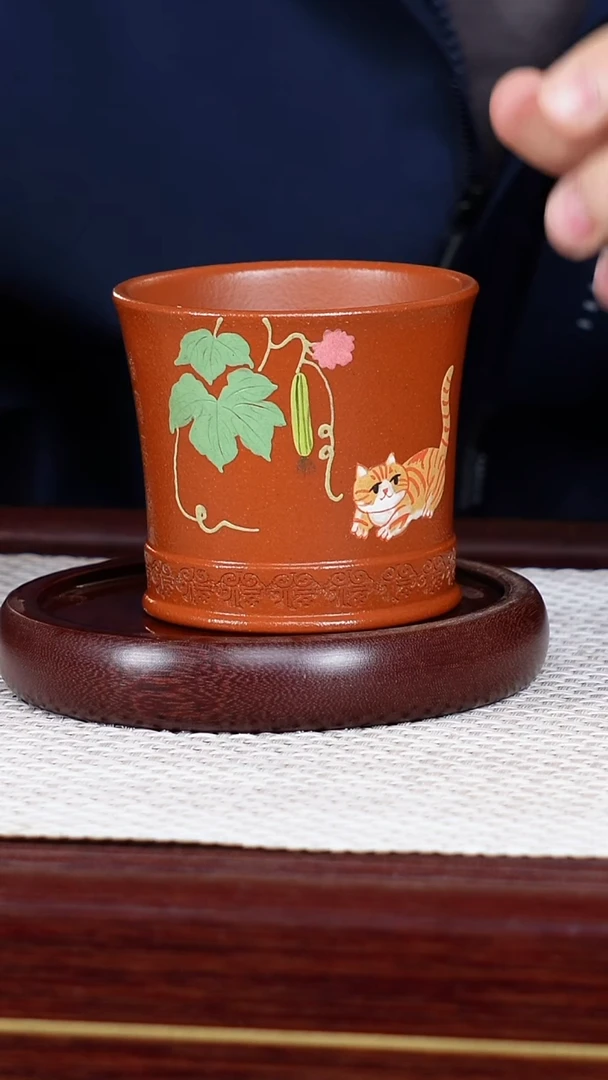 茶杯紫砂宜兴原矿紫砂 全手工制作