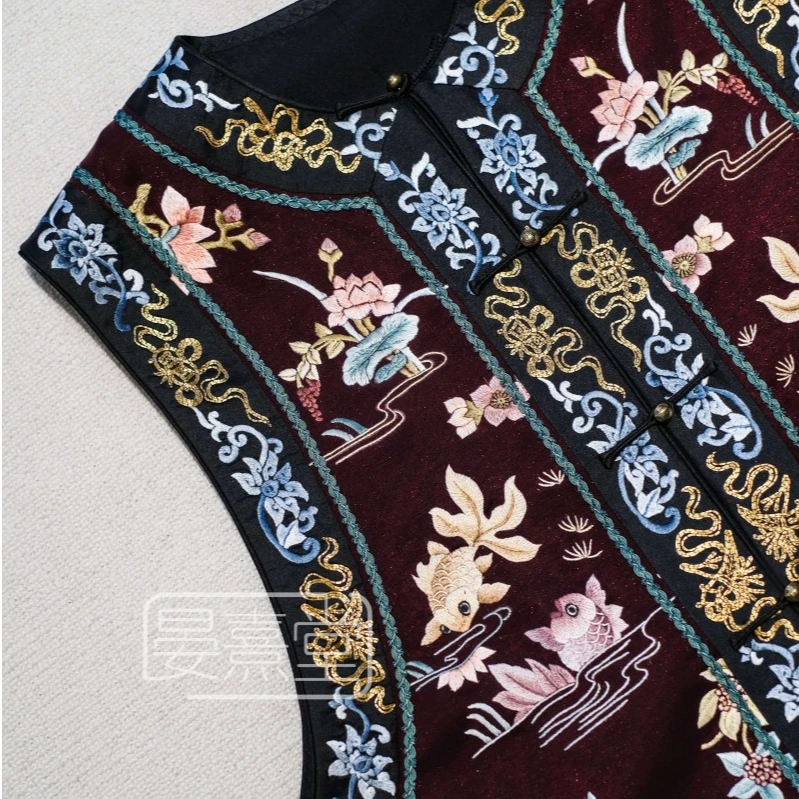 【晏熹堂·如鱼得水】2024新款复古新中式国风高级感对襟马甲