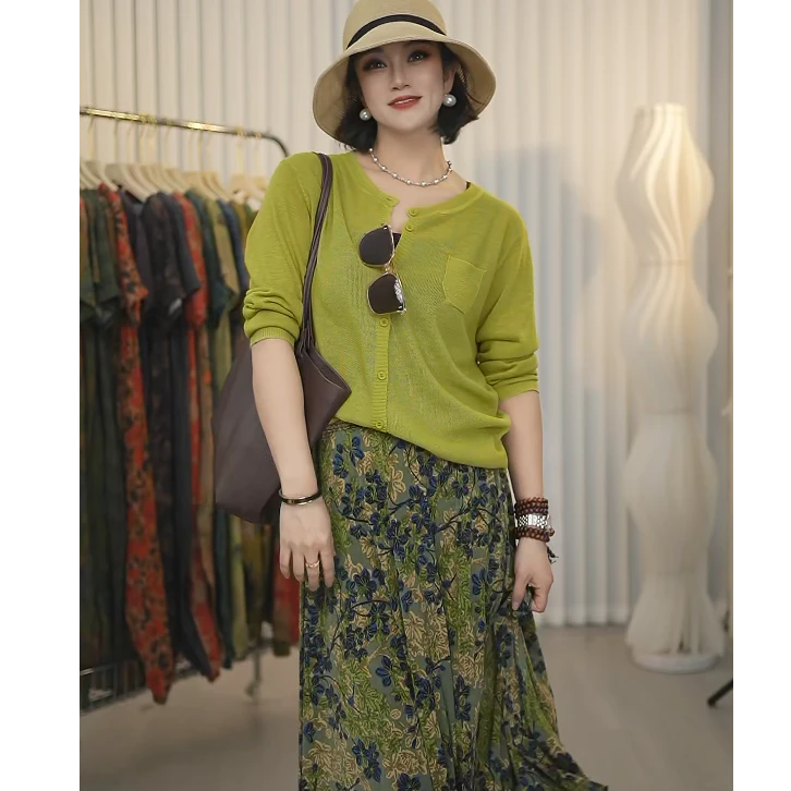 LULU原版第六代韩国珠纱琉璃缎显瘦夏季高腰中长款时尚百搭半身裙