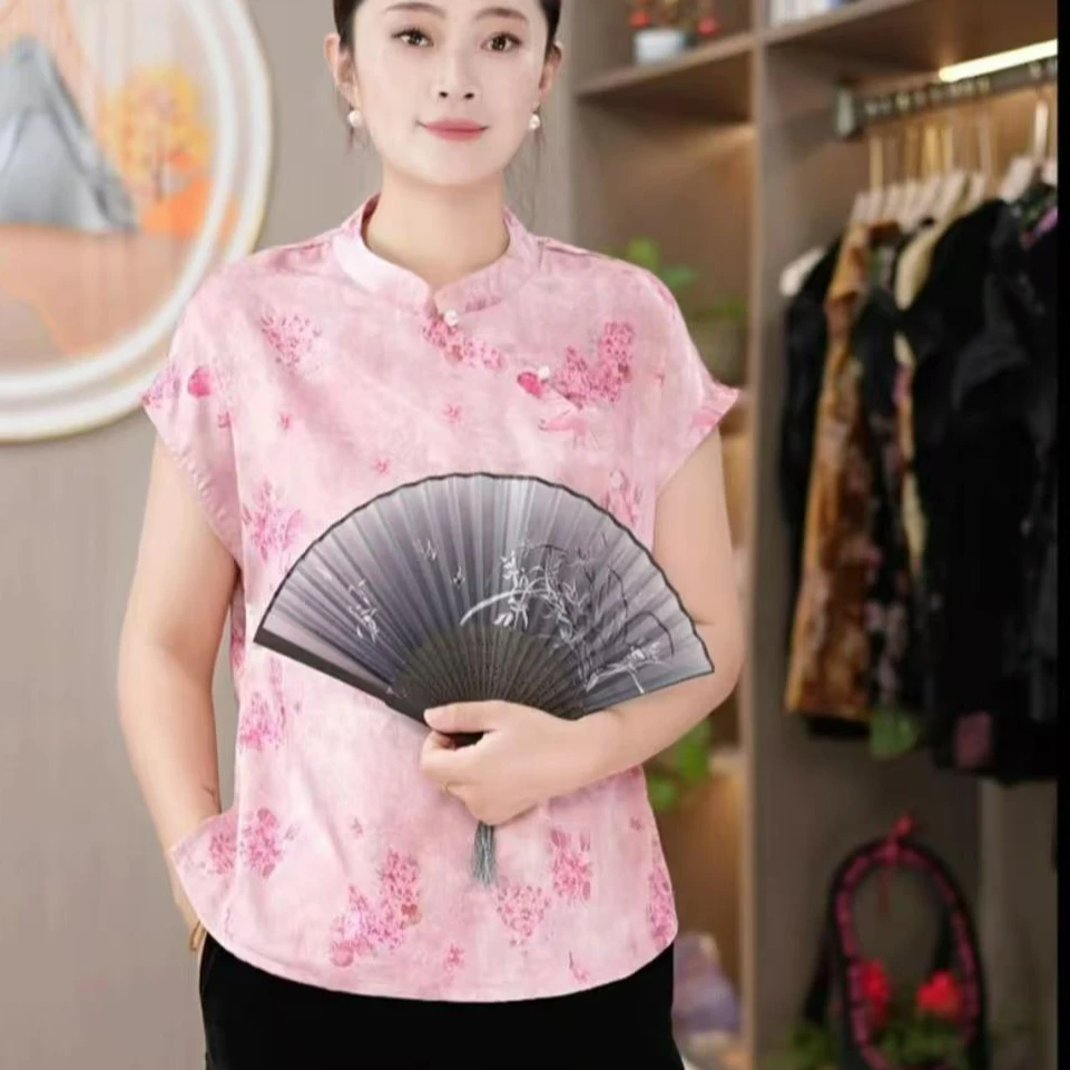 夏季新款新中式国提花气质复古时尚百搭显瘦遮肉短款上衣