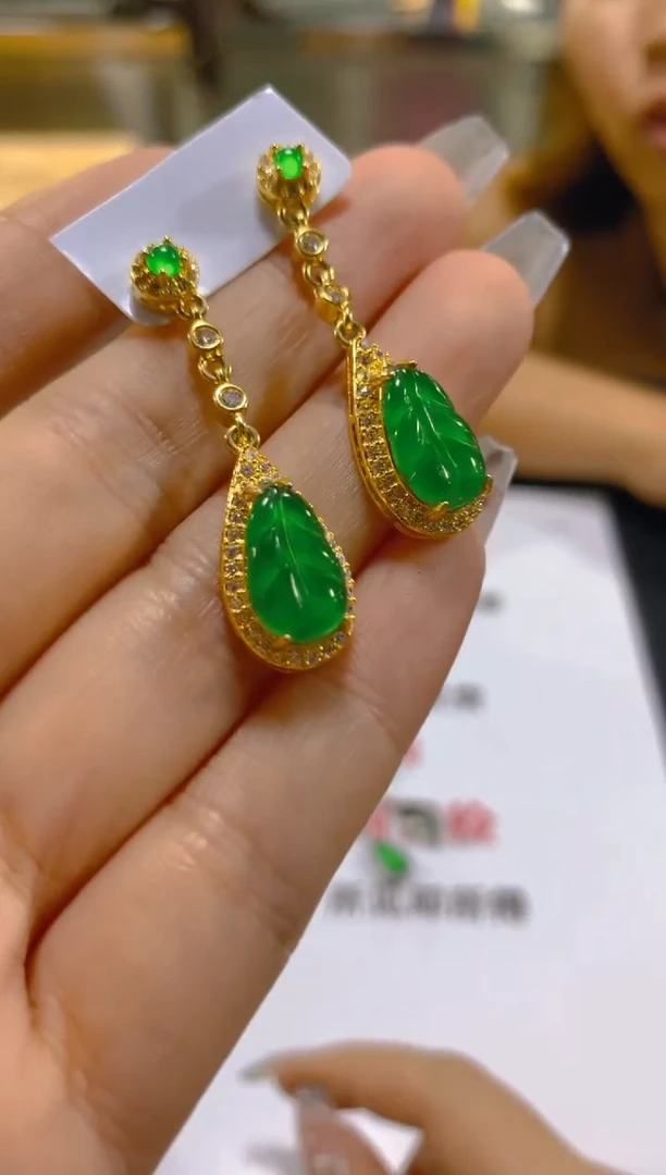 未镶嵌翡翠耳饰多样性发一