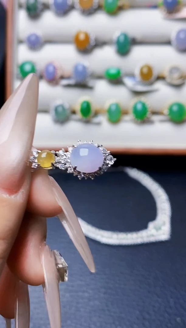 银S925镶嵌戒指翡翠5058