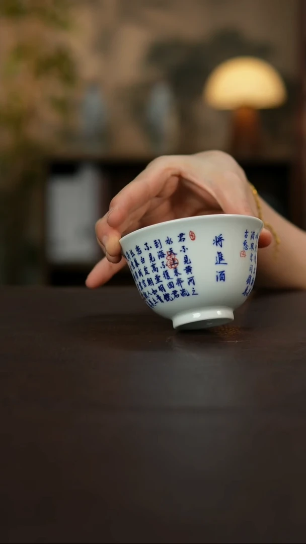 景德镇陶瓷杯碗柴烧多人