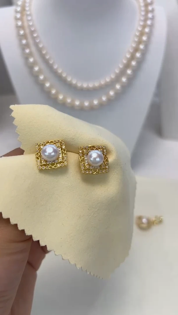 【闪购商品】淡水珍珠耳饰未镶嵌耳钉2