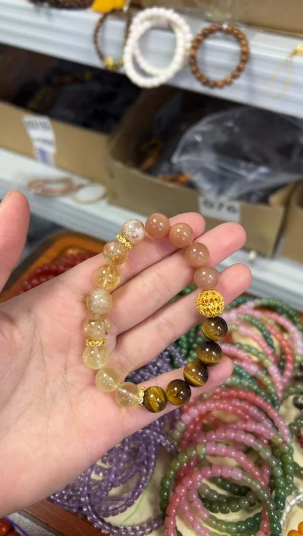 【闪购商品】水晶手链未镶嵌多宝黄水晶搭配款手串[1599]