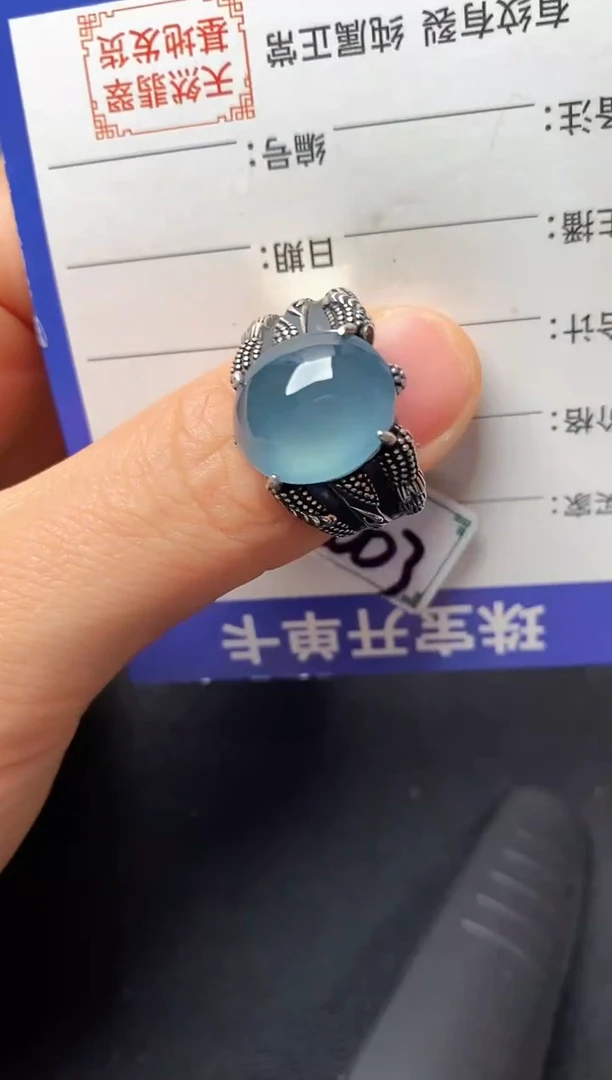 银S925镶嵌戒指翡翠222222
