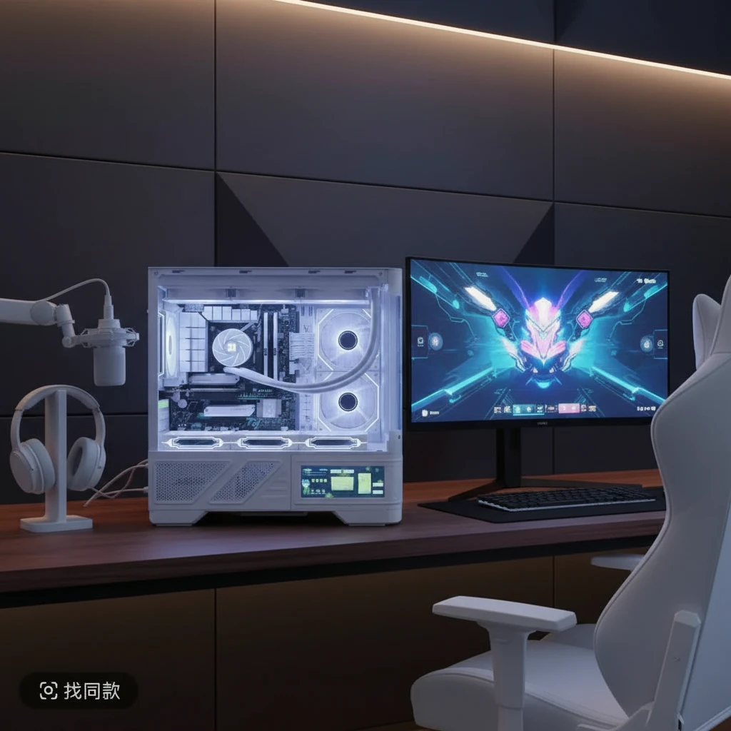 I5 14600K/RTX5060/RTX5060TI/游戏电竞白色天选DIY屏显海景房