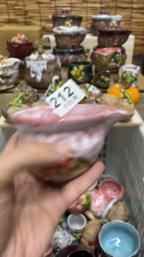 朱*珠212精美粗陶手工柴烧微瑕