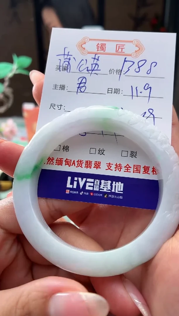 未镶嵌手镯翡翠蒲*英3  翡翠手镯 54