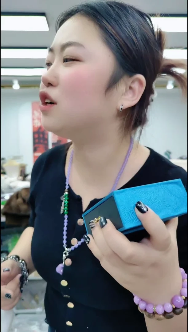 【闪购商品】玛瑙/玉髓颈饰合金1253蓝方盒子