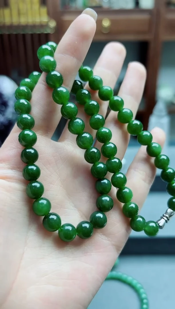 和田玉未镶嵌颈饰碧玉项链DN