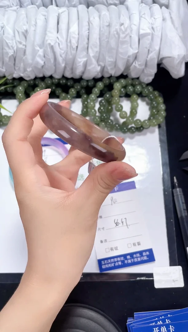 未镶嵌春带彩石英岩玉090 紫罗兰 56-57