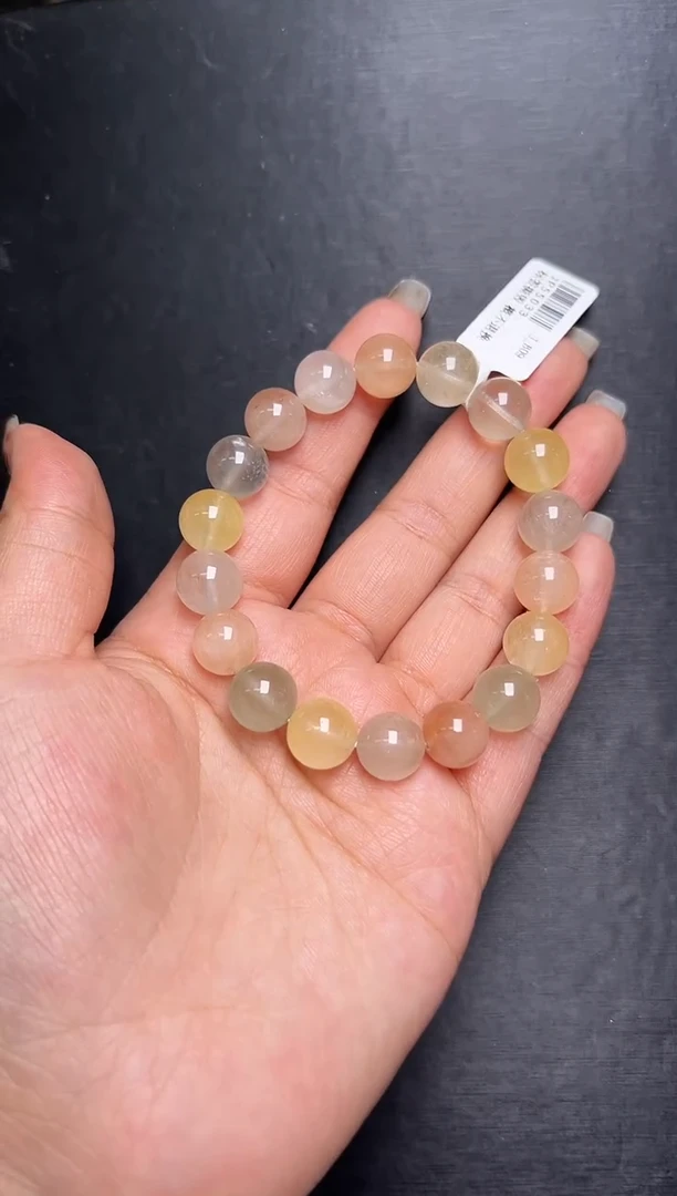 未镶嵌手串水晶彩兔毛手串11mm+ JP55033