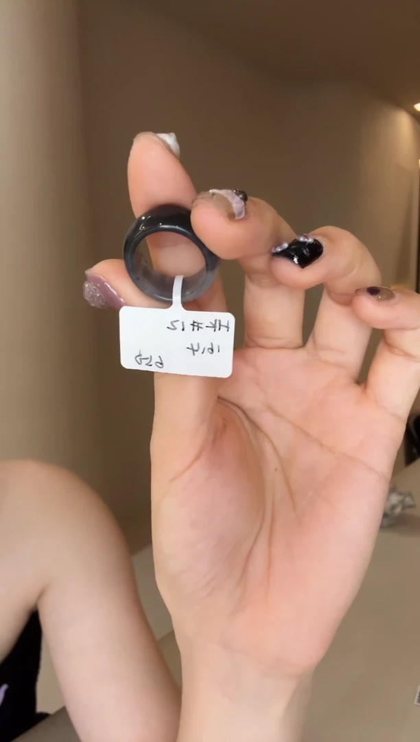 【闪购商品】和田玉戒指未镶嵌12码青花