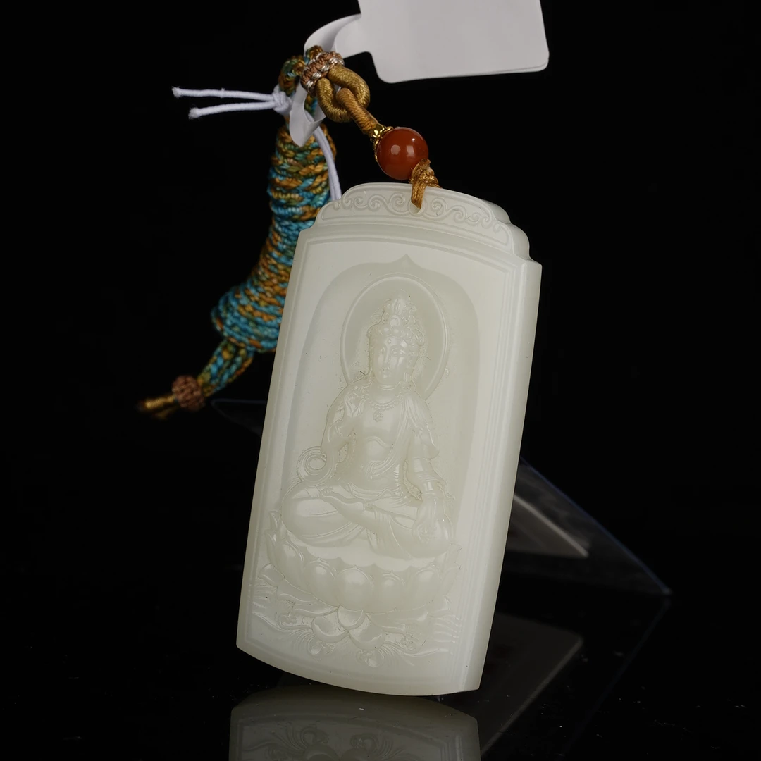 XW03040二十世纪和田玉观音挂坠