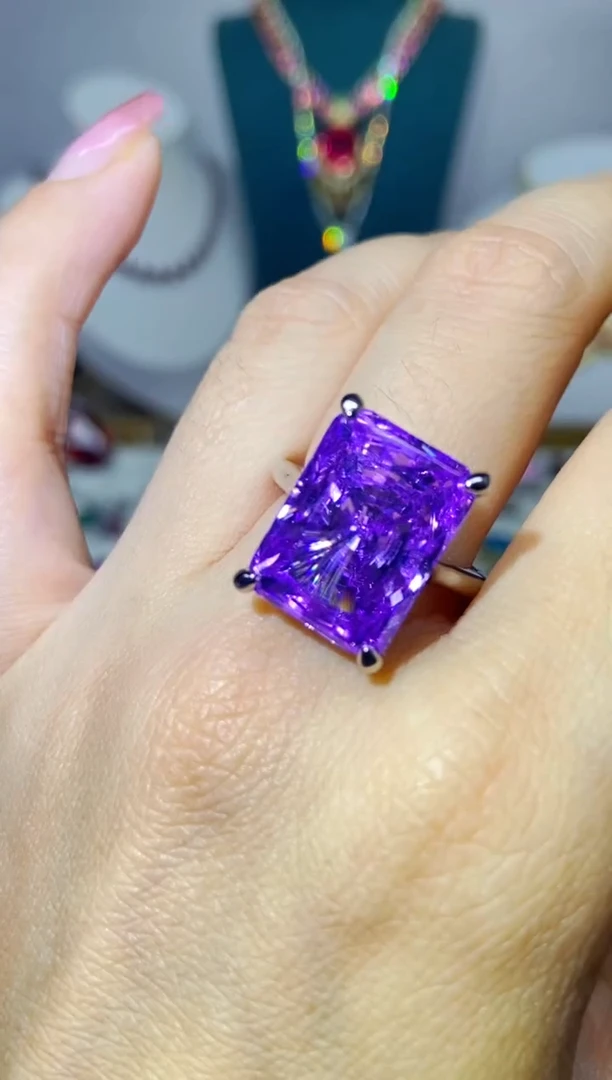 银S925镶嵌耳饰紫晶1