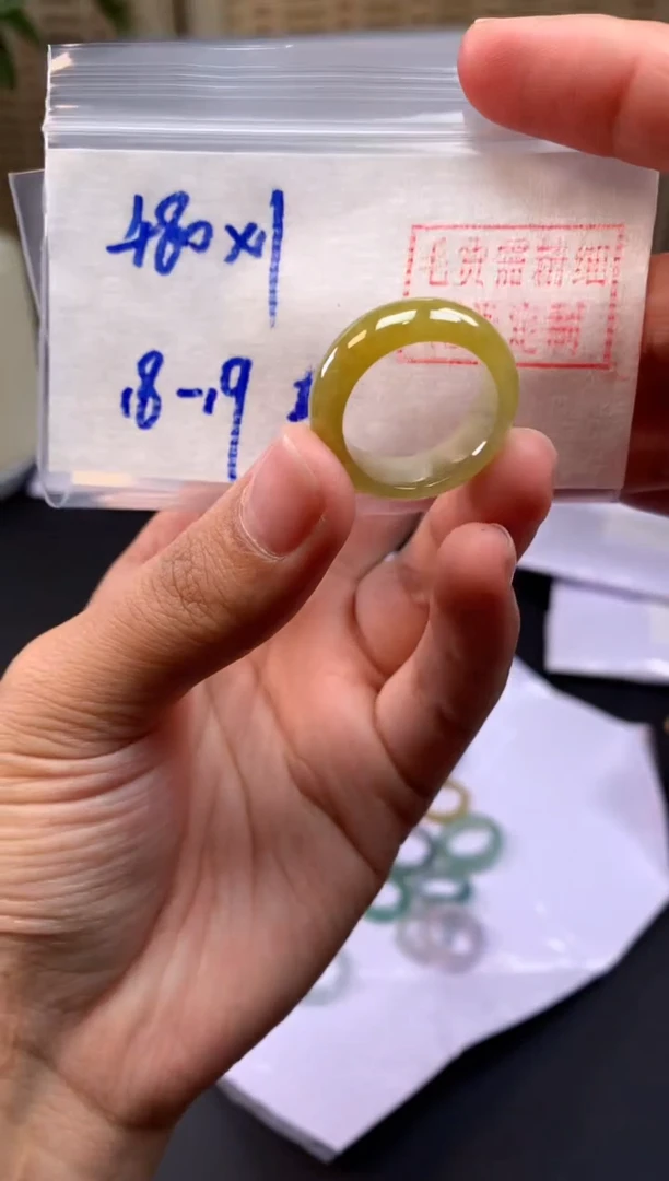 【闪购商品】定制翡翠未镶嵌戒圈#480元-毛货需精细抛光