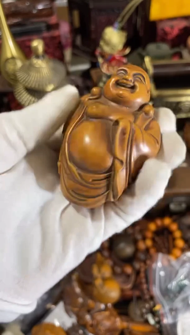 木小叶黄杨小件带瑕疵弥勒