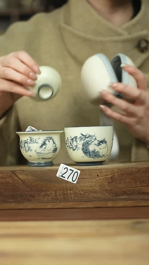 福利/设计师手作款！！青花猫猫系列！！！