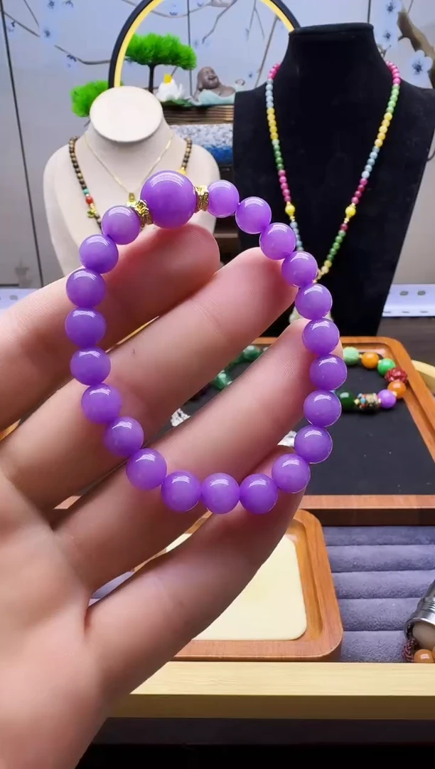 14K金镶嵌手链翡翠S84