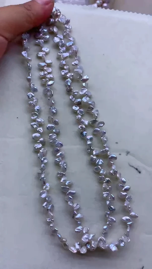 【闪购商品】淡水珍珠项链银S925镶嵌多发其一