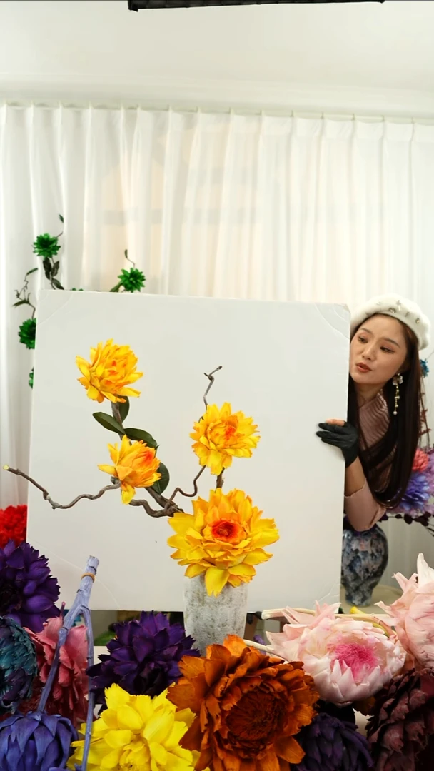 永生花 霸王花 不带瓶【烈焰橙龙枣枝】A24