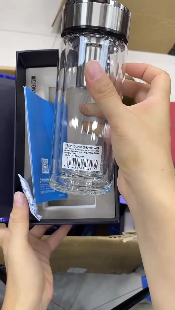 高硼硅玻璃无手柄款万象双层v48-340ml