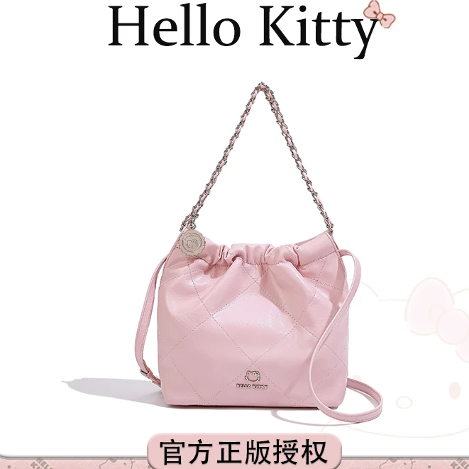 HelloKitty凯蒂猫棱格珍珠高级质感小众百搭出游通勤包