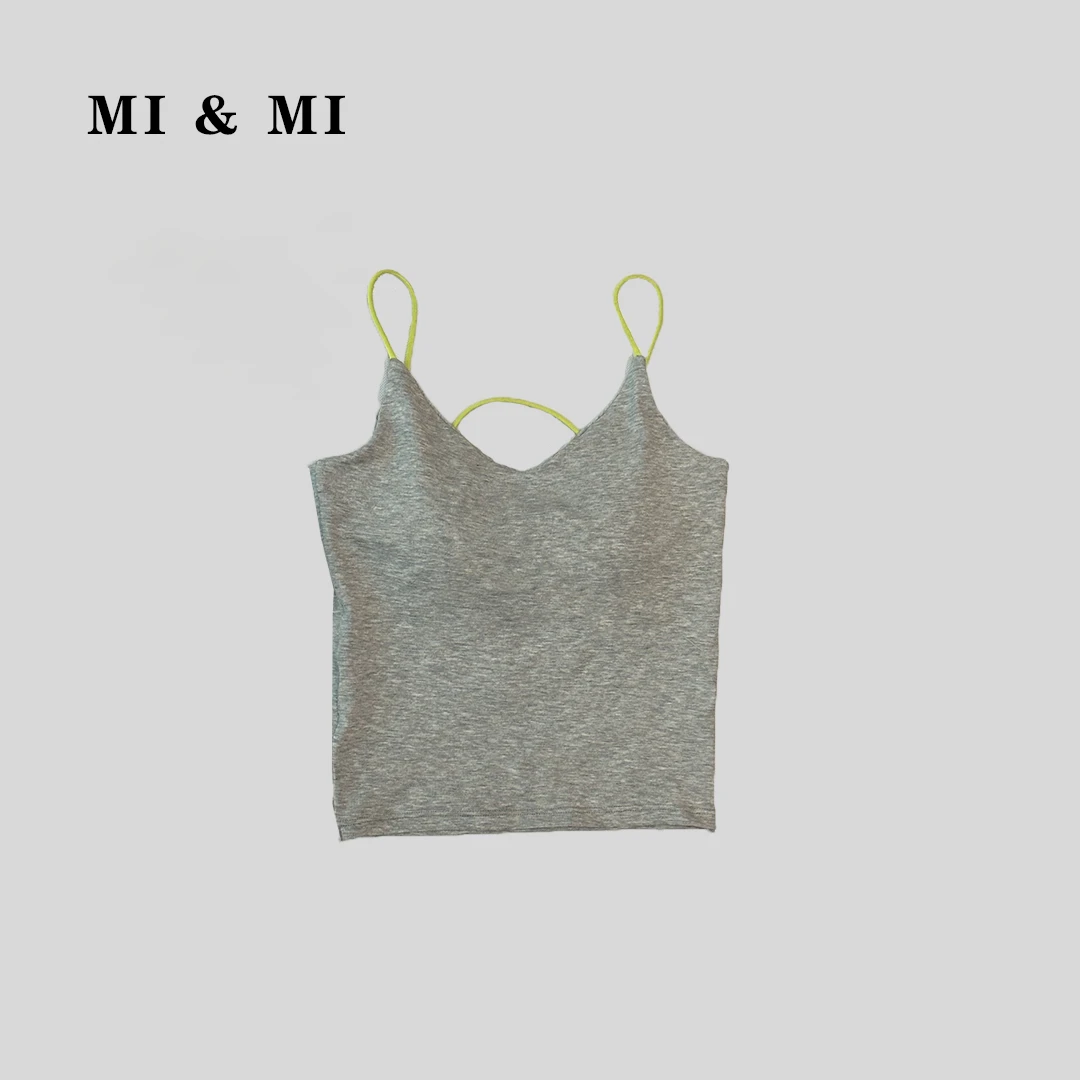 MI & MI 【优可丝】春夏季时尚撞色设计休闲彩色吊带美背 2502-087