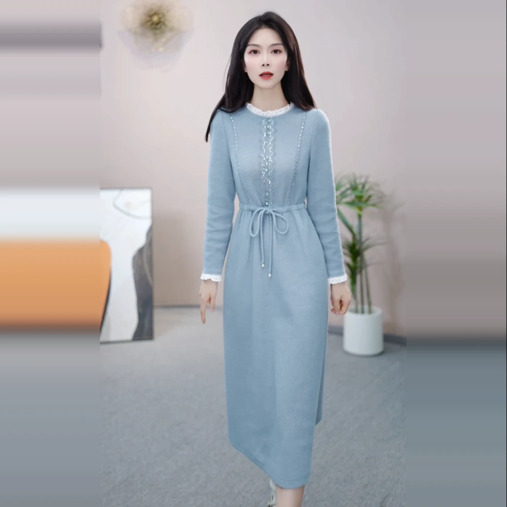 高端加厚气质修身收腰显瘦新款2025新品连衣裙时尚气质大方精致