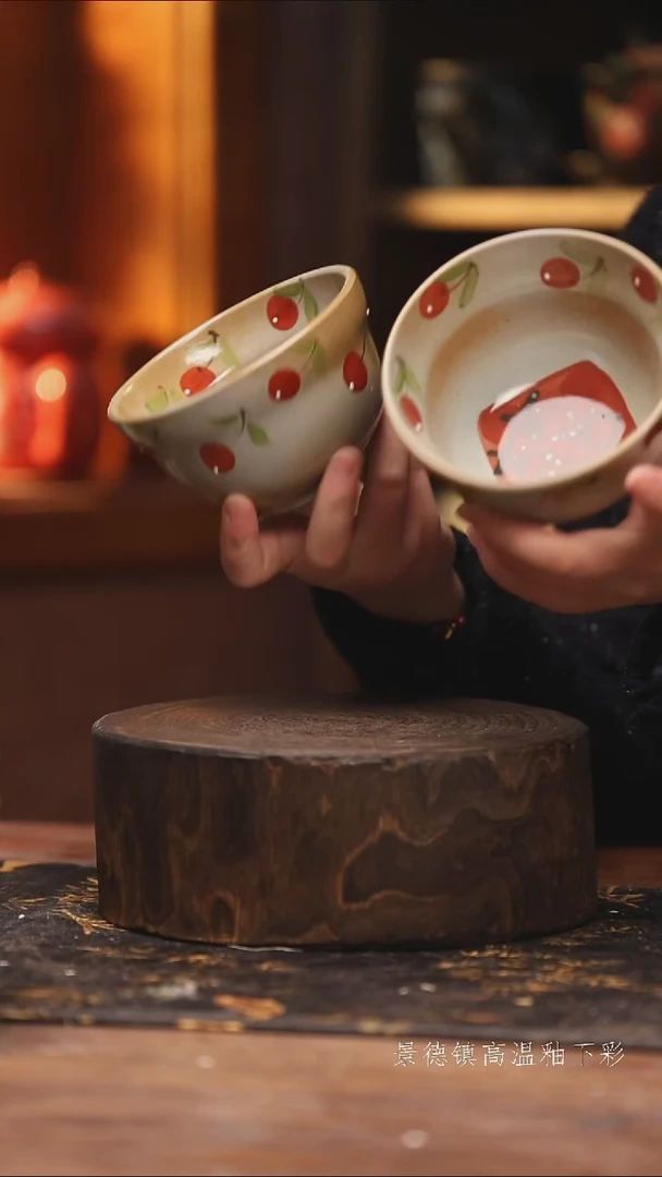 玻璃景德镇高温釉下手绘陶瓷