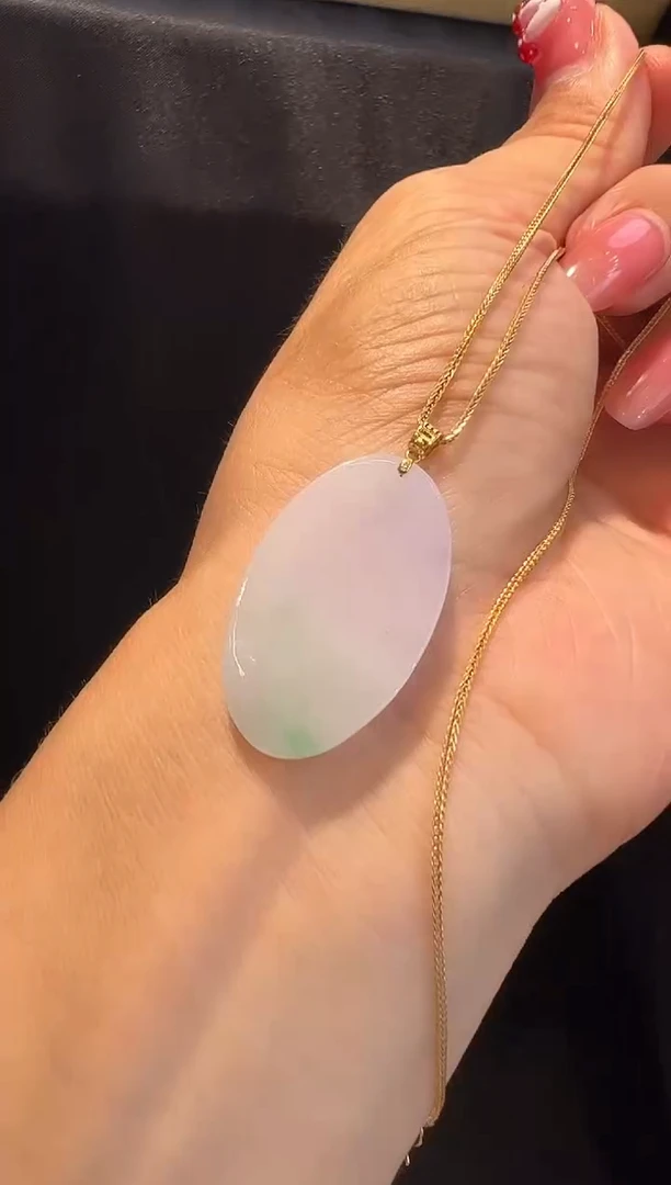 翡翠18K金镶嵌吊坠(不含链)吊坠