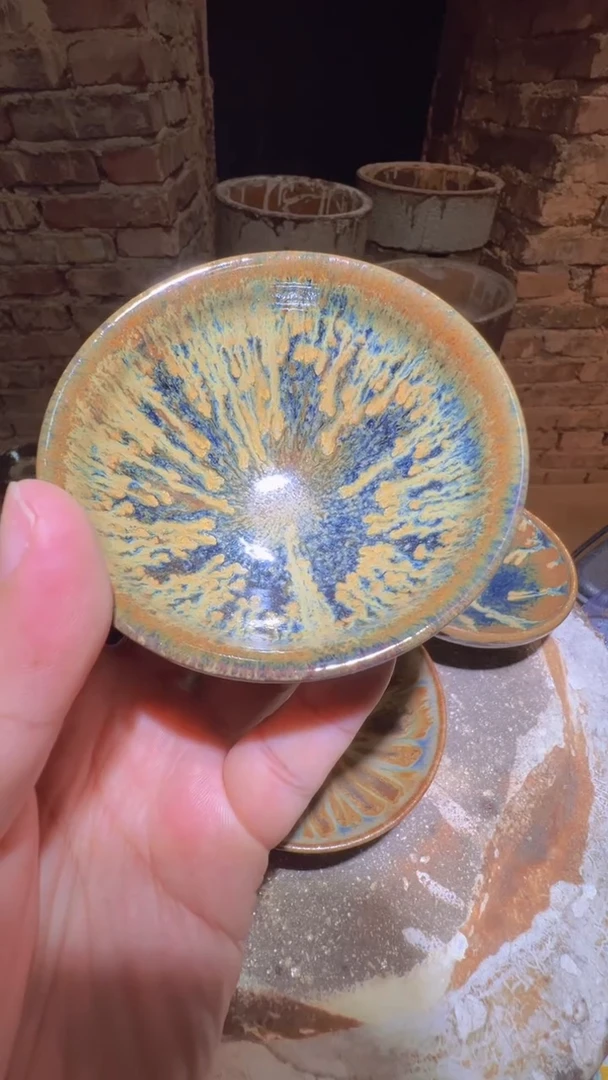 茶盏陈*大 31柴烧落灰建盏主人杯