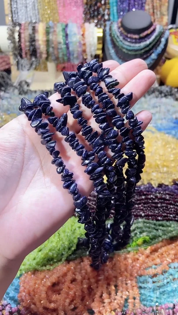 未镶嵌珠宝半成品水晶蓝沙