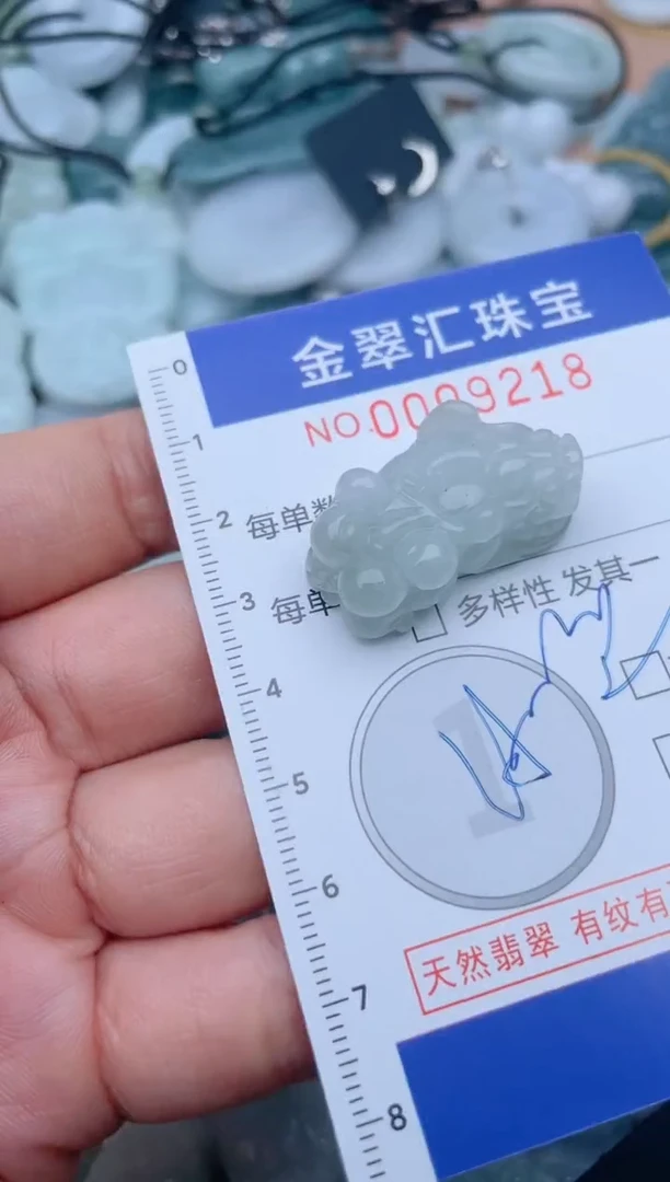 翡翠未镶嵌颈饰9218