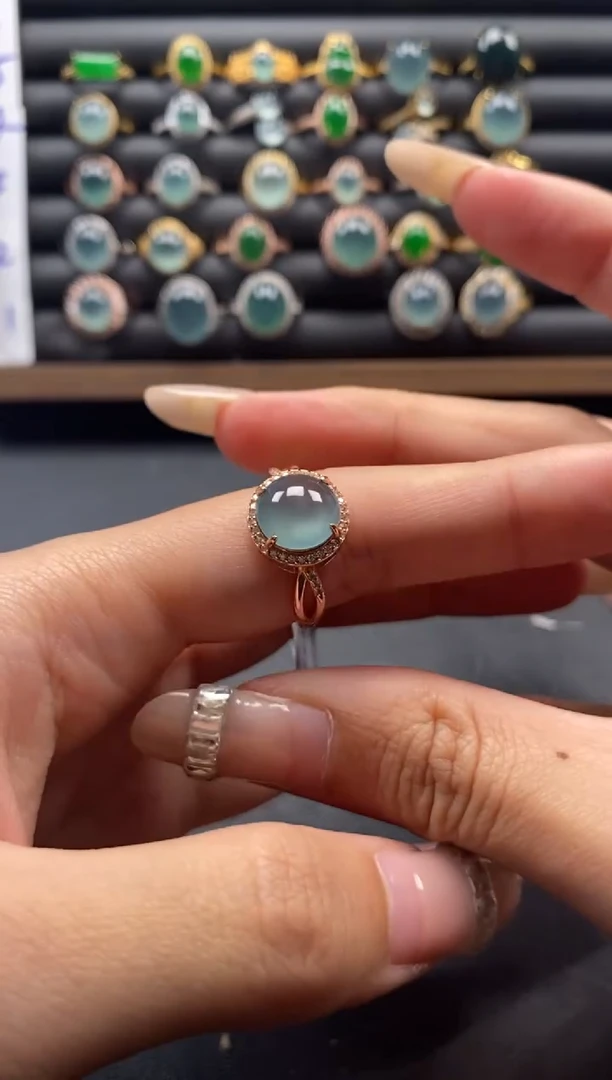 银S925镶嵌戒指翡翠5151