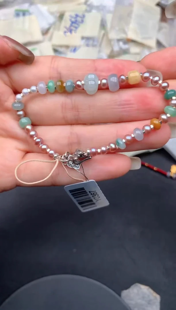 银S925镶嵌挂件翡翠一自行备注手围 默认16