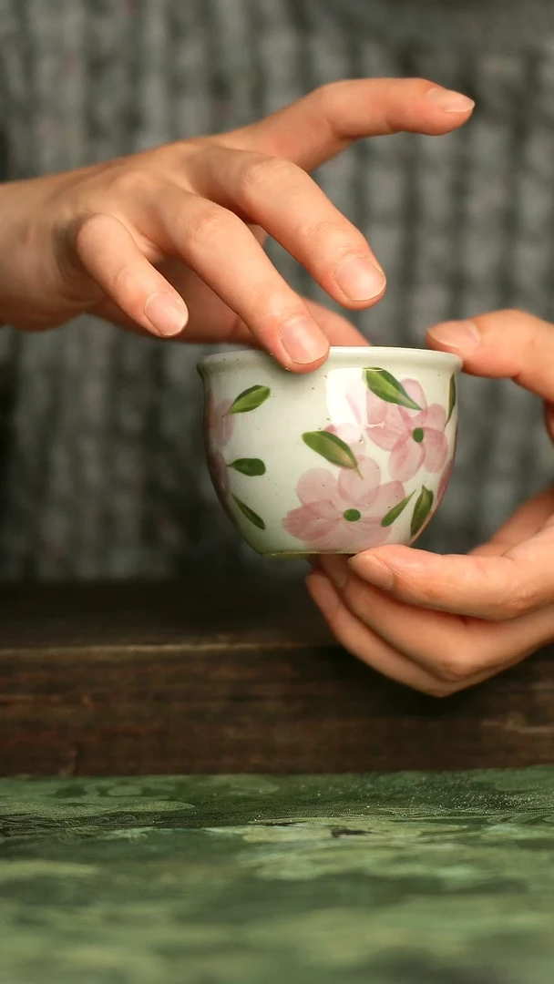 陶瓷青诗集手工手绘瓷器